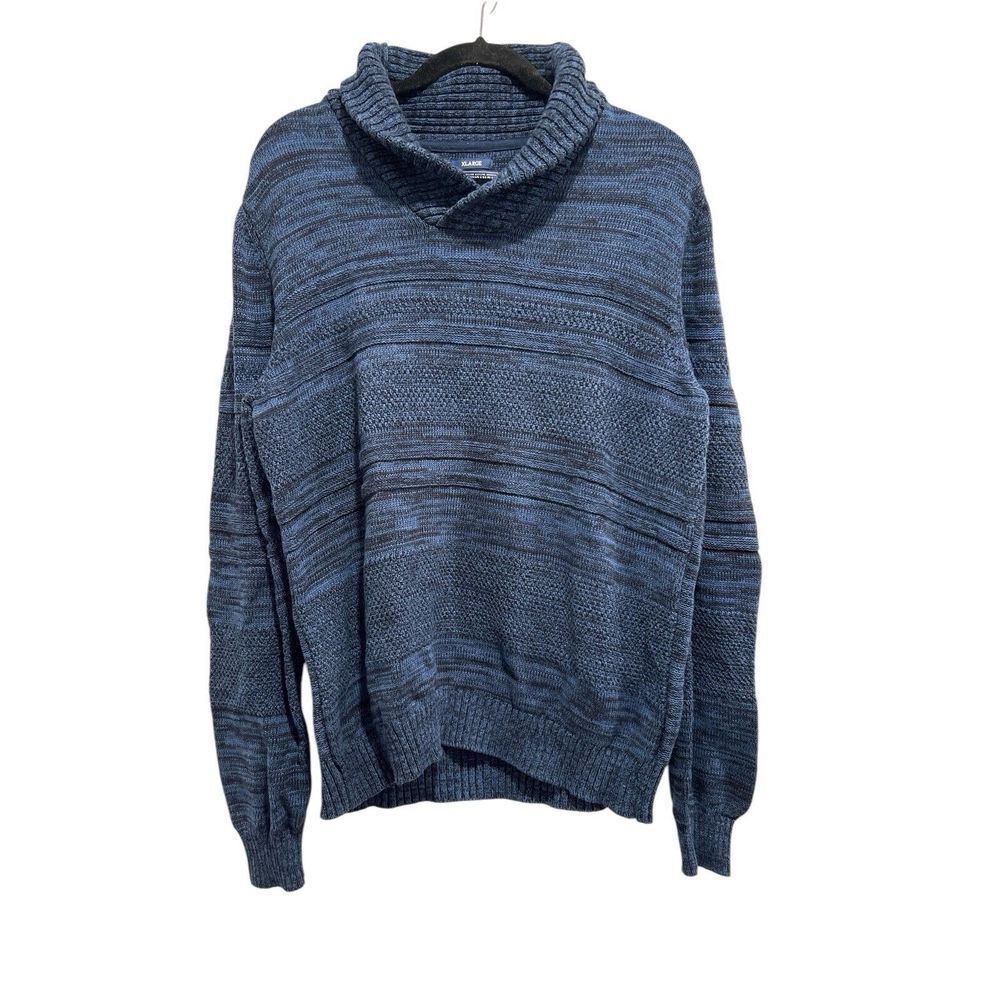 Men's American Rag Pullover Knit Sweater Blended Blue & Black XL‎